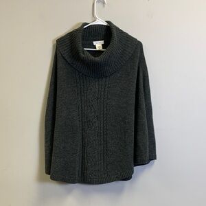 Kate Hill Dark Gray Cowl Neck Sweater